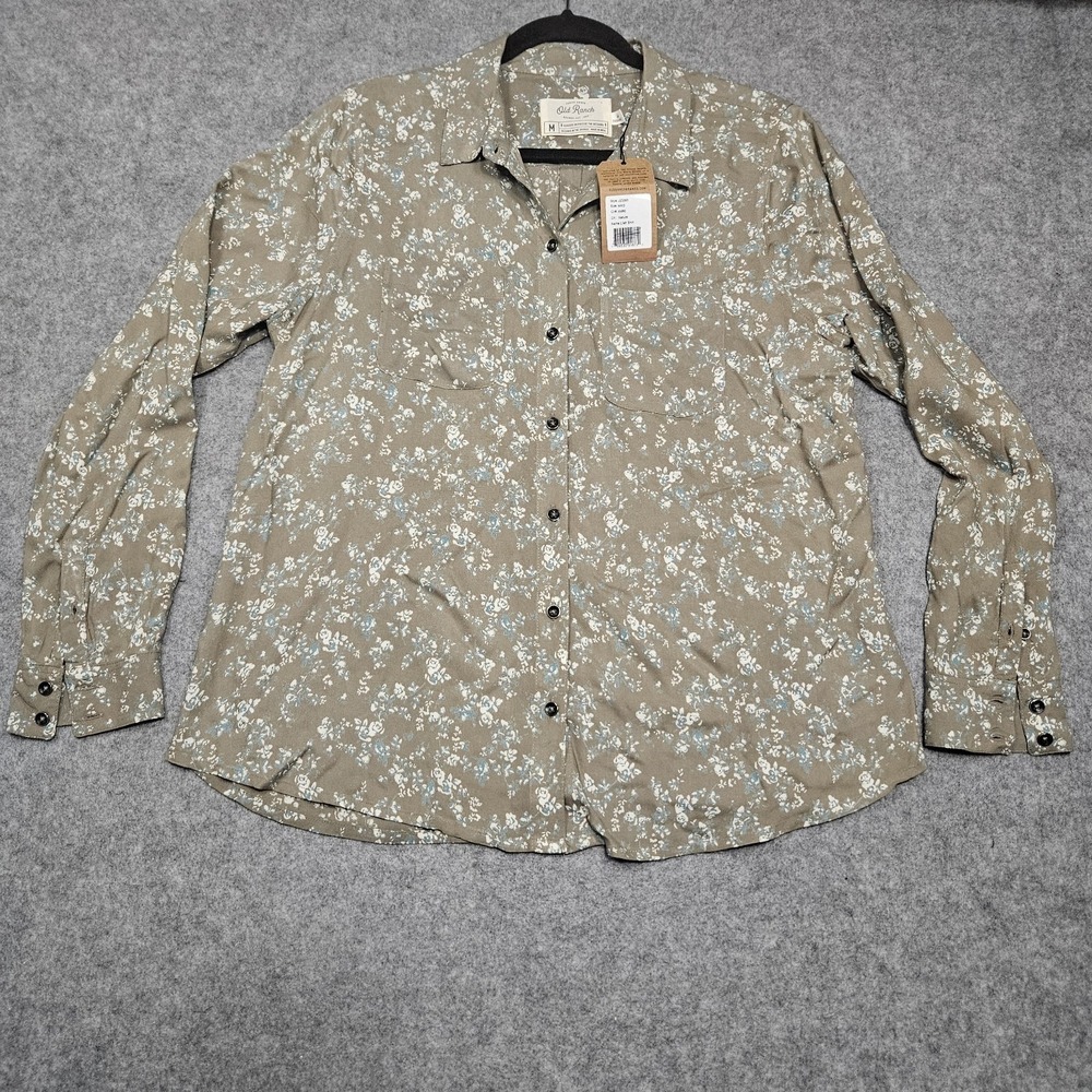 Old Ranch Lilah Western Floral Cowgirl Button Front Long Sleeve‎ Blouse Medium